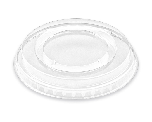 Deckel ohne Öffnung flach PET für Eis- Früchtebecher Smoothies Ø95mm, 50 Stk.