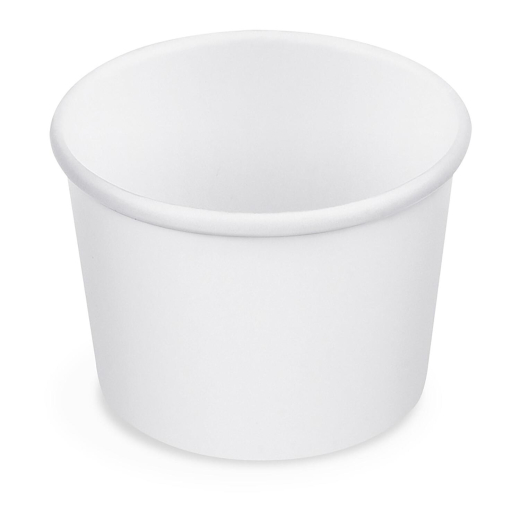 Eisbecher aus Pappe Papierbecher weiß Ø75mm 125 ml, 50 Stk.