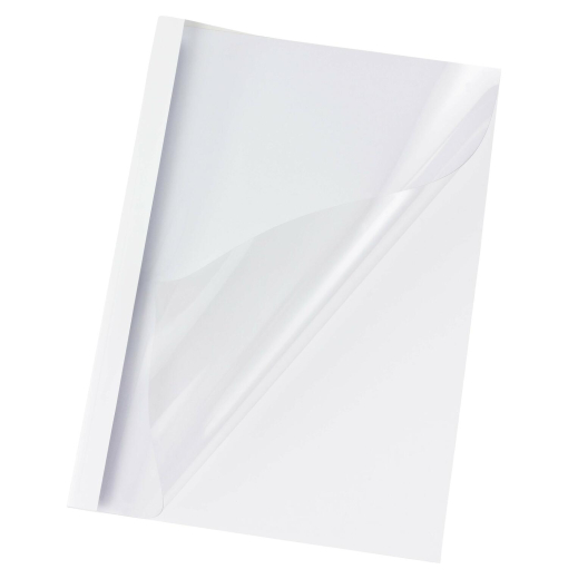 Thermobindemappen A4, 3mm für 30 Blatt, Chromolux weiß, 100 Stk.