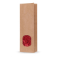 Blockbodenbeutel Kraftpapier braun mit Sichtfenster 80 + 50 x 250mm, 100 Stk.