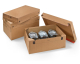 ColomPac Euroboxen XL 600 x 400 x 300mm mit Deckel - Selbstklebeverschluss & Aufreißfaden braun