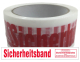 Packband Klebeband 50mmx66m low noise weiß-transparent mit Aufdruck SICHERHEITSBAND