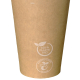 Kaffeebecher 'Coffee To Go' Pappbecher 100% ohne Kunststoff braun 300ml, 50 Stk.