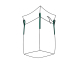 Big Bag 90x90x110cm unbeschichtet SWL 1.500kg mit Schürze UV-Resistent