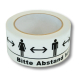 Warnklebeband 'Bitte Abstand halten' PVC Naturkautschuk geräuscharm 50mm x 66m