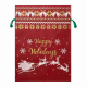 Geschenksack aus Vlies 30x45 cm, rot bedruckt, Deko-Sack für Weihnachten