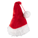 Weihnachtsmütze 52 cm, rot, Polyester, klassische Nikolausmütze für Feiern