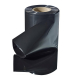 Schlauchfolie 400mm breit, 100my, opak - blickdicht, schwarz, 250 lfm.