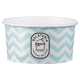 Eisbecher aus Pappe Papierbecher Zick Zack Motiv blau 145 ml 5oz, 50 Stk.