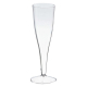 Einweg-Champagnerglas Sektglas 100ml, PS, 2 tlg., transparent glasklar, 6 Stk.