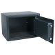 Tresor Safe 35x25x25cm mit Schlüssel-Schloss für Tisch/Wandmontage dunkelgrau