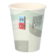 Heißgetränkebecher Pappbecher Wintermotiv 'Schneemann auf Ski' 200ml, 50 Stk.