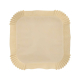 Backpapierzuschnitte für Heißluftfritteusen Mikrowelle Backofen 20 x 20 x 4,5cm braun, 100 Stk.