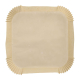 Backpapierzuschnitte für Heißluftfritteusen Mikrowelle Backofen 23 x 23 x 4,5cm braun, 100 Stk.