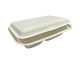 Menüboxen ToGo 251x162x63mm 2-teilig aus Zuckerrohr nature weiß, 50 Stk.