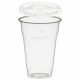Trinkbecher 400ml + Deckel mit Halmstanzung aus PLA 50 Stk.
