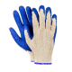 Arbeitshandschuhe, Montagehandschuhe Baumwolle Latex Größe L-9 blau, 10 Paar