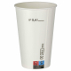 Kaltgetränkebecher Pappbecher weiß mit CE Eichstrich 400 ml 50 Stk.