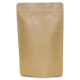 Standbodenbeutel Kraftpapier braun High Barrier mit Alubeschichtung 85x145x50mm, 100ml, 1000 Stk.