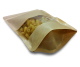 Standbodenbeutel Kraftpapier braun mit Fenster, 85x145x50mm, 100ml, 1000 Stk.