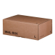 Versandkarton 395x248x141mm MAILBOX L mit Steckverschluss wiederverschließbar braun