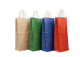 Flaschentragetaschen Flaschentaschen 140+80x390mm Papier dunkelblau gerippt mit Kordel