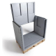 Palettenshipper Isolierboxen aus NEOPOR® mit 8 Kühlakkus, 575L