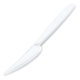 Mehrweg Messer 18,5 cm weiß wiederverwendbar 125 Waschzyklen PP, 50 Stk.