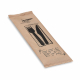 Besteckset aus Holz, 4-teilig, hygienisch verpackt, 50 Sets
