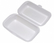 Menüboxen Lunch-Boxen weiß 240x133x75 mm geschäumt, einteilig, 25 Stk.