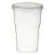 Smoothiebecher inkl. Deckel mit Schlitz 250 ml, Ø 78mm, PET, glasklar, 50 Stk.