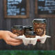 Getränkehalter Tragetablett Becherhalter 4 Becher Coffee to Go 22x22cm, 50 Stk.