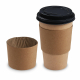 Papier-Manschetten Isolierbanderolen Sleeves braun für Becher Ø 80 mm, 100 Stk.