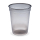 Mehrwegbecher Pfandbecher rauch-grau transparent PP Eichstrich 0,4l Ø95mm, 25 Stk.
