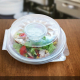 Salatschalen klar mit Dipfach im Domdeckel 1600ml, PP, 25 Stk.