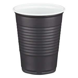 Kaffeebecher Heißgetränkebecher braun/grau-weiß 180 ml, Ø 70mm, PP, 15 Stk.