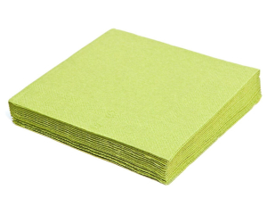 Servietten 33 x 33 cm 1/4 -Falz, 2-lagig gelbgrün, 50 Stk.