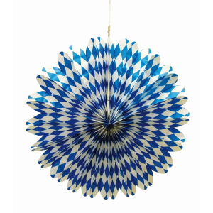 Rosette Oktoberfest Bayerische Raute blau Ø 50 cm