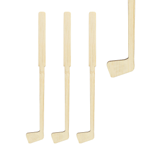 Rührstäbchen 'Golfschläger' aus Bambus, 16cm, 100 Stk.