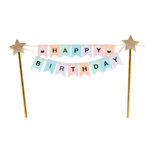 Tortenstecker Cake Topper 'Happy Birthday' 33 x 21cm