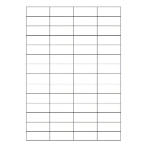 Etiketten Labels selbstklebend weiß 52.5 x 21.2mm auf DIN A4, 5600 Stk.