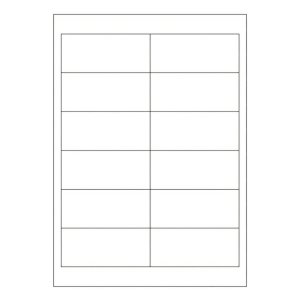 Etiketten Labels selbstklebend weiß 97 x 42.3mm auf DIN A4, 1200 Stk.