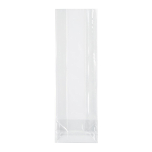 Blockbodenbeutel OPP Siegelnaht transparent 60 + 40mm x 150mm 40my, 1000 Stk.