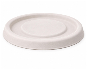 Deckel für Dressingbecher Dipschale 30ml 60ml aus Bagasse Zuckerrohr Ø62mm, 50 Stk.