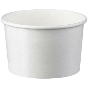Eisbecher aus Pappe Papierbecher weiß 120 ml 4oz, 50 Stk.