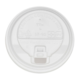 Domdeckel mit Verschlußklappe weiß für Pappbecher COFFEE TO GO 90mm Ø, 100 Stk.