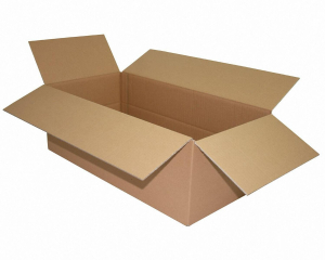 Faltkarton 600x300x(100)-200mm mit variabler Höhe 1-wellig Dickwelle braun