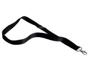 Textilband für Ausweishalter Schlüsselband Lanyard Safety schwarz, 10 Stk.