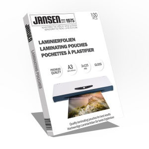 JANSEN Laminierfolien A3, 303 x 426mm, 2x 125 mic Hochglanz, 500 Stk.