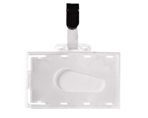 Ausweishülle, Kartenhülle, Namensschild aus PVC mit Clip, 54x86mm, 50 Stk.
